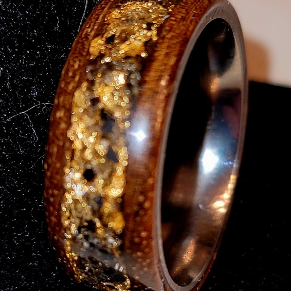 Custom handmade ironwood ring